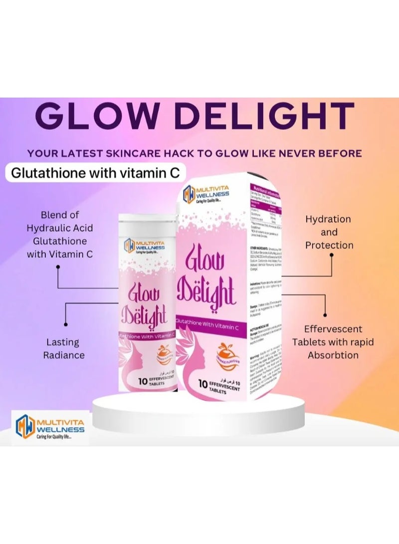 MW Glow Delight Glutathione with Vit C Effervescent tablet 10 - Image 3